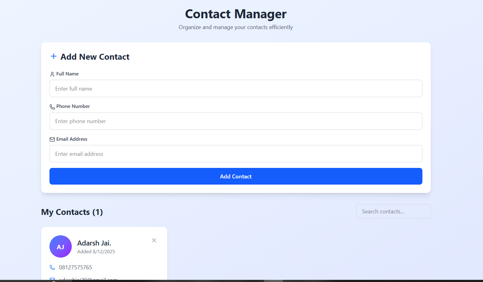 Contact Manager